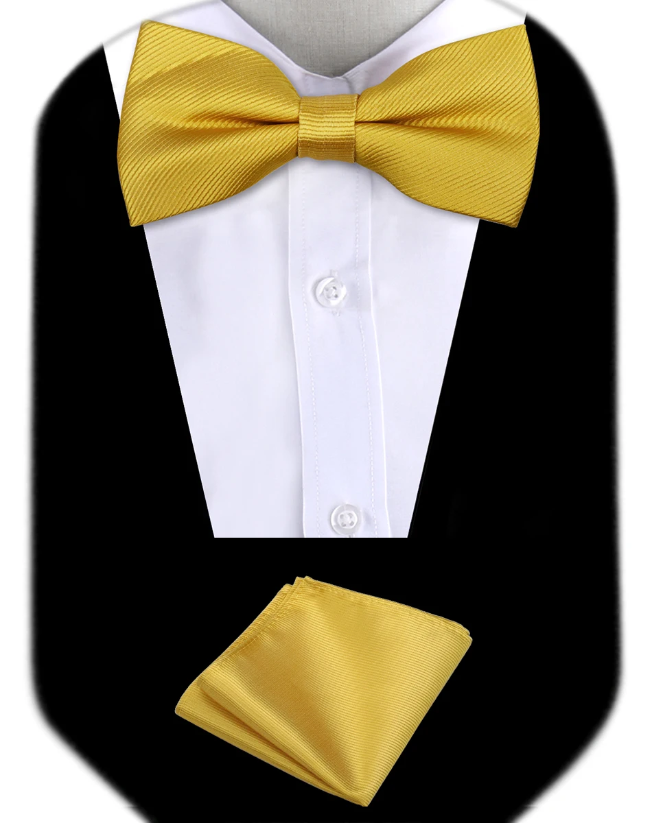 Bow Tie Man Wedding Luxury Bowtie Hanky Neckwear Fashion Elegant Set Neck Tie With Pocket Square Handkerchief Accessories Cravat