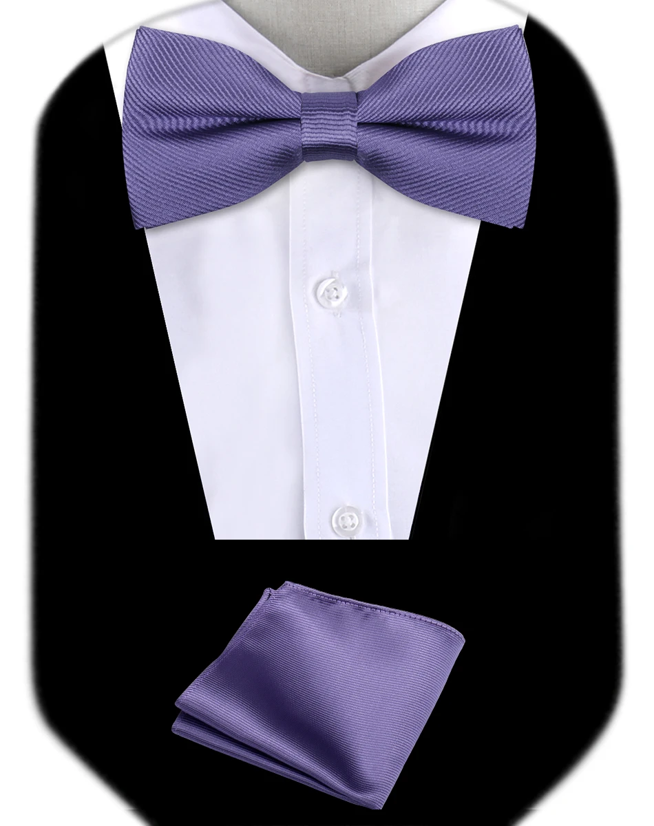 Bow Tie Man Wedding Luxury Bowtie Hanky Neckwear Fashion Elegant Set Neck Tie With Pocket Square Handkerchief Accessories Cravat