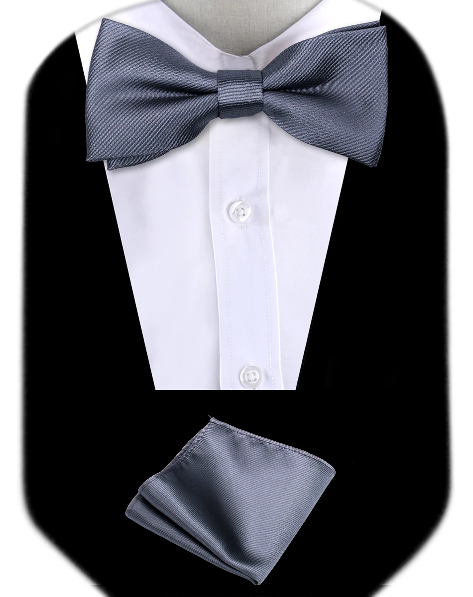 Bow Tie Man Wedding Luxury Bowtie Hanky Neckwear Fashion Elegant Set Neck Tie With Pocket Square Handkerchief Accessories Cravat