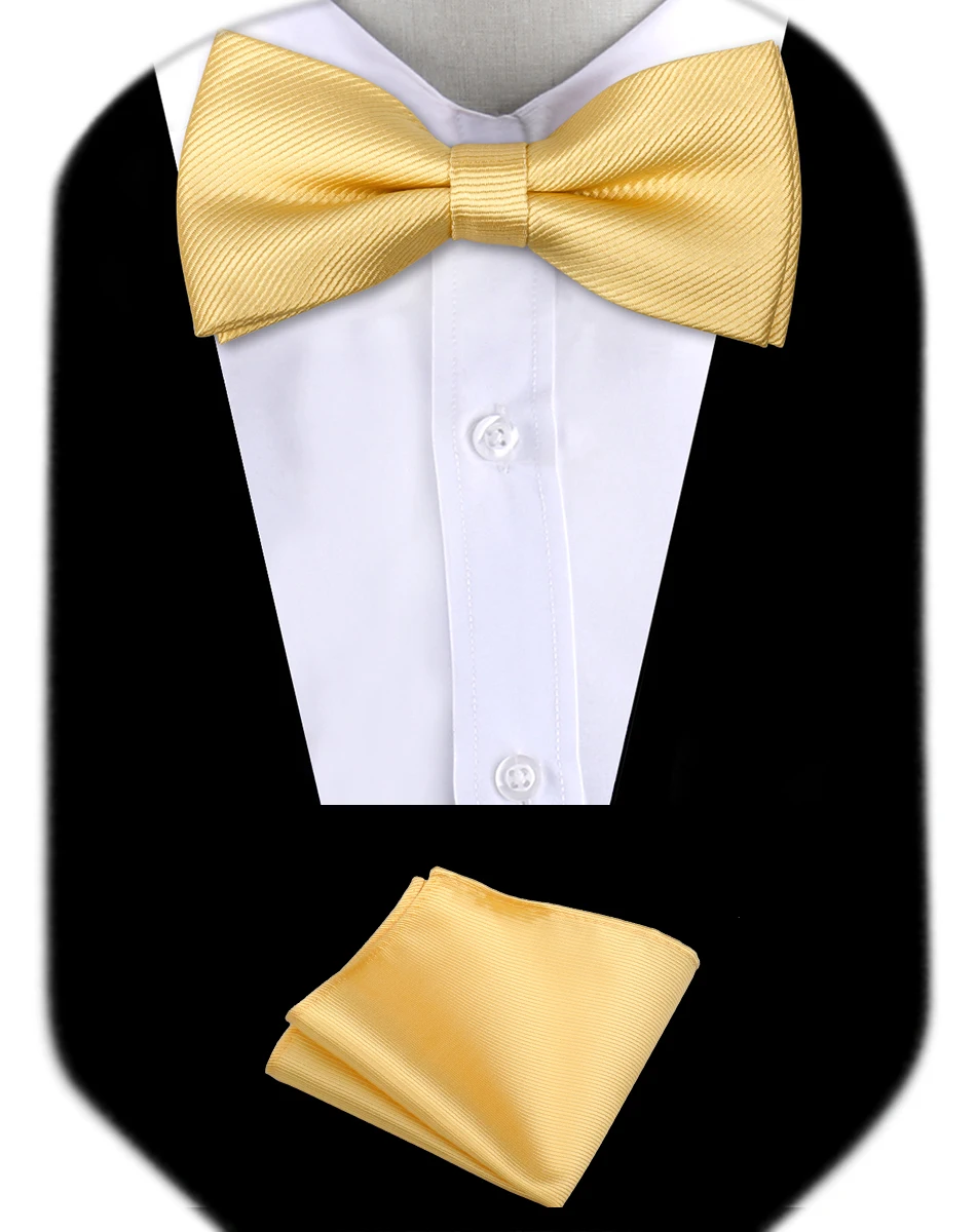 Bow Tie Man Wedding Luxury Bowtie Hanky Neckwear Fashion Elegant Set Neck Tie With Pocket Square Handkerchief Accessories Cravat