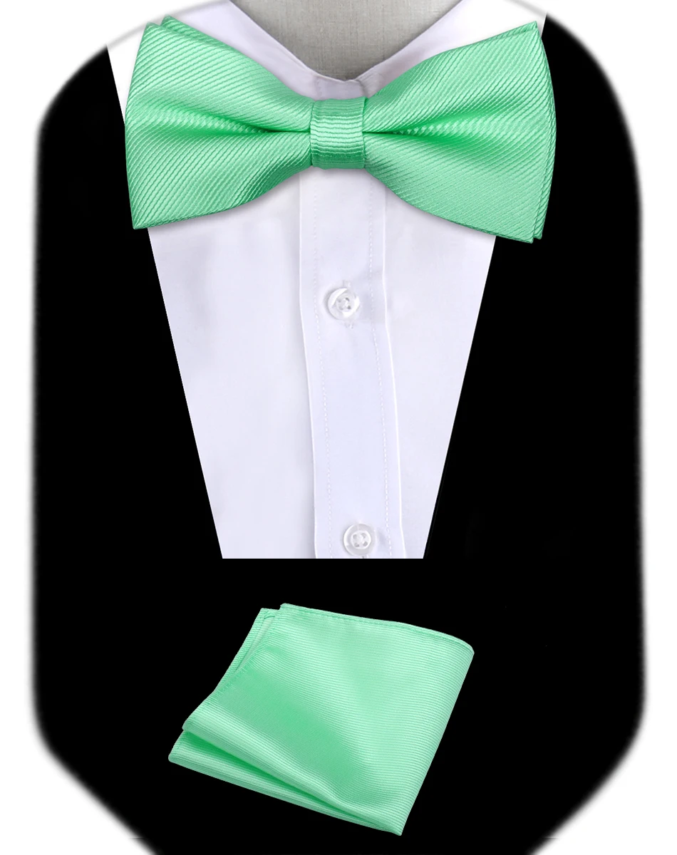 Bow Tie Man Wedding Luxury Bowtie Hanky Neckwear Fashion Elegant Set Neck Tie With Pocket Square Handkerchief Accessories Cravat