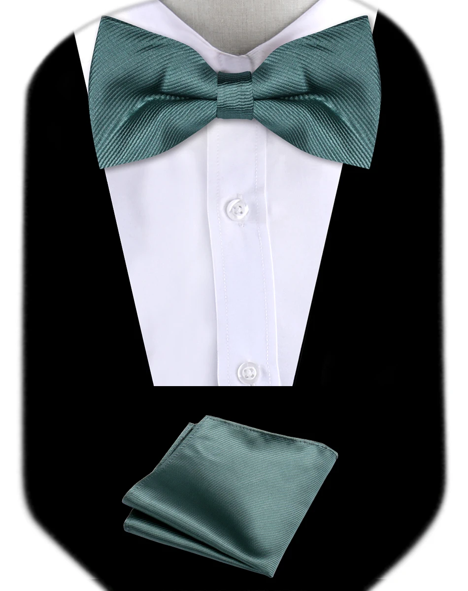 Bow Tie Man Wedding Luxury Bowtie Hanky Neckwear Fashion Elegant Set Neck Tie With Pocket Square Handkerchief Accessories Cravat