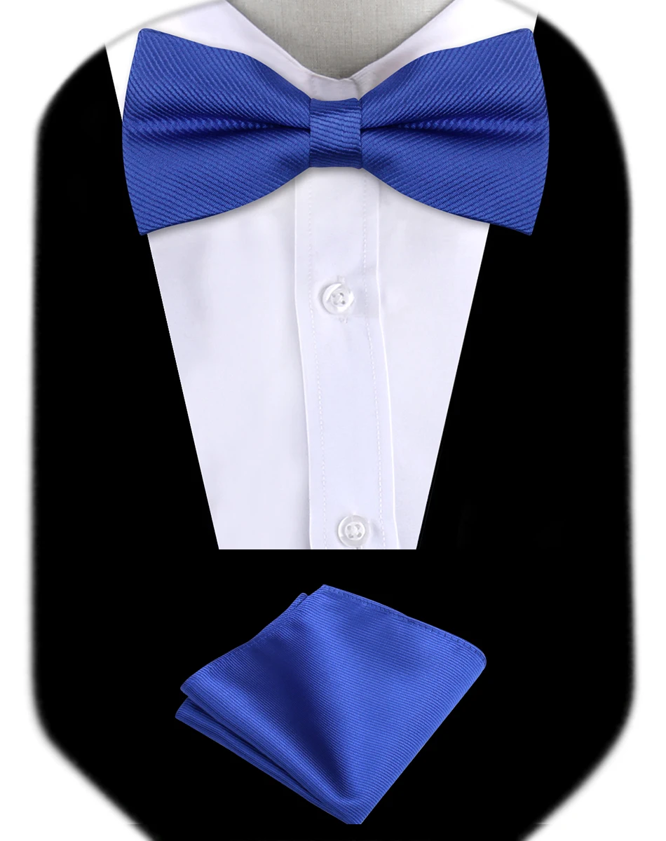 Bow Tie Man Wedding Luxury Bowtie Hanky Neckwear Fashion Elegant Set Neck Tie With Pocket Square Handkerchief Accessories Cravat