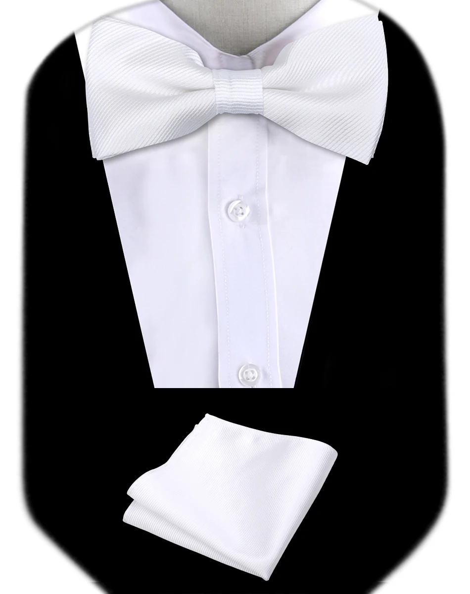 Bow Tie Man Wedding Luxury Bowtie Hanky Neckwear Fashion Elegant Set Neck Tie With Pocket Square Handkerchief Accessories Cravat