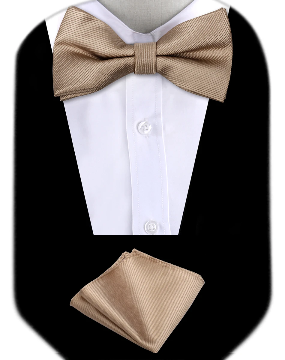 Bow Tie Man Wedding Luxury Bowtie Hanky Neckwear Fashion Elegant Set Neck Tie With Pocket Square Handkerchief Accessories Cravat