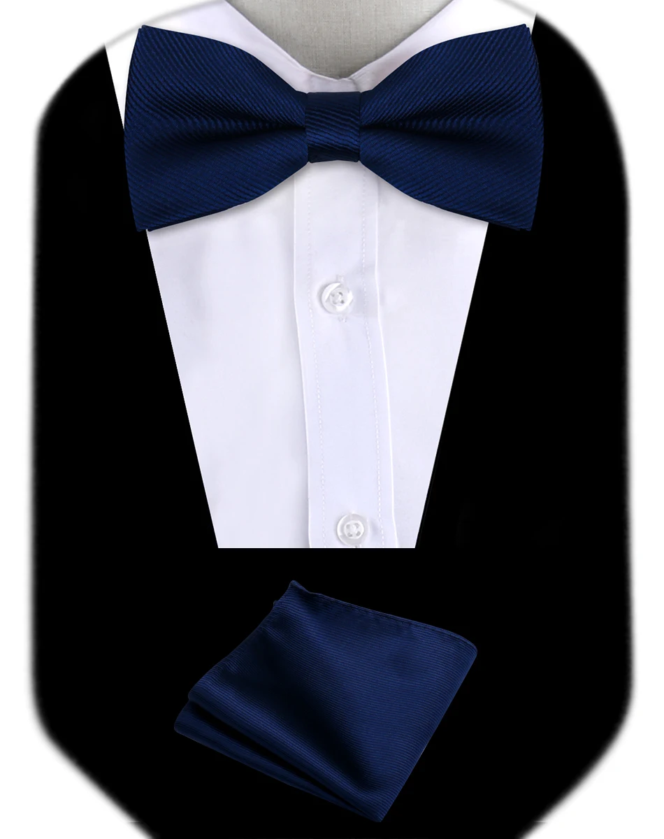 Bow Tie Man Wedding Luxury Bowtie Hanky Neckwear Fashion Elegant Set Neck Tie With Pocket Square Handkerchief Accessories Cravat