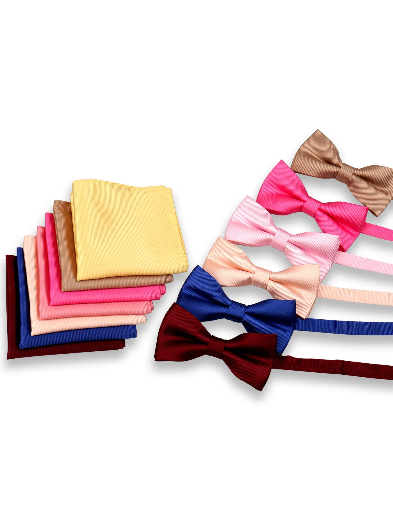 Bow Tie Man Wedding Luxury Bowtie Hanky Neckwear Fashion Elegant Set Neck Tie With Pocket Square Handkerchief Accessories Cravat