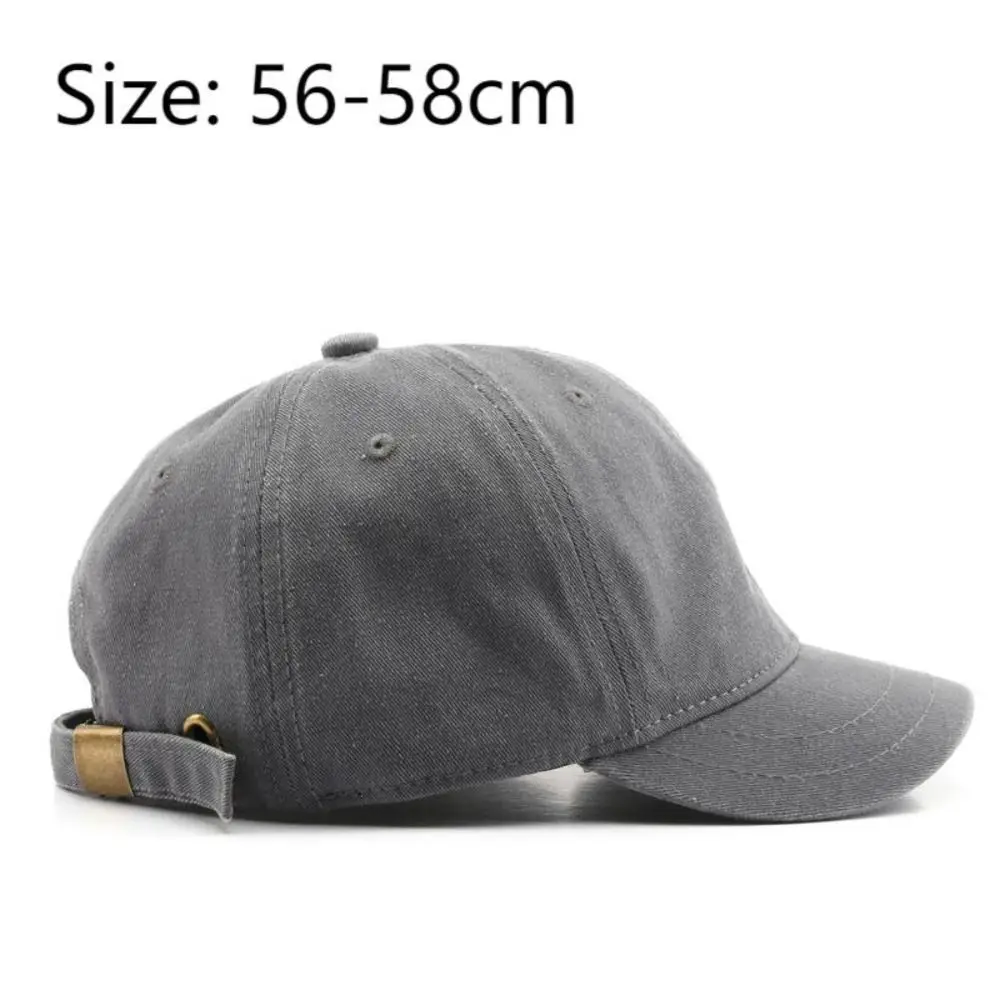 Fashion Short brim Baseball Cap Adjustable Solid Color Bucket Panama Cap Washed Cotton Snapback Cap Autumn