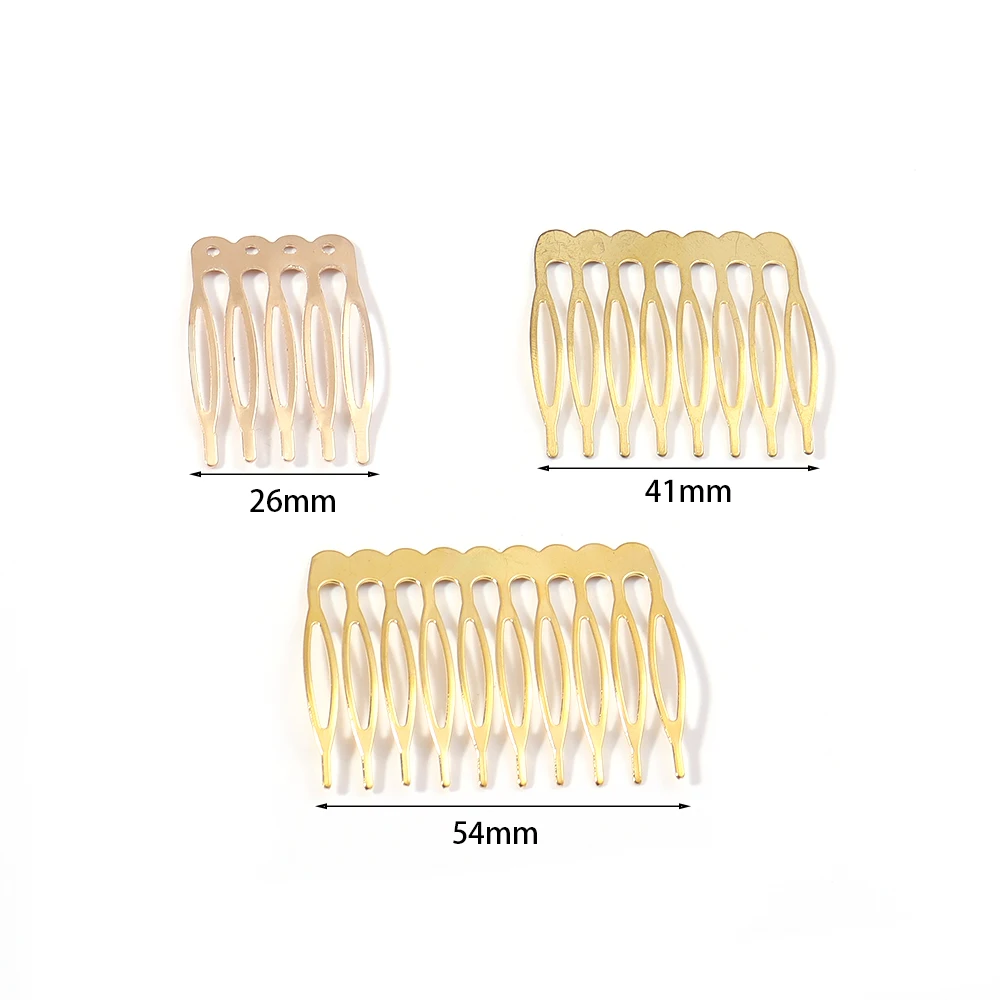 10Pcs/pack 5 8 10 Teeth Metal Hair Comb Clip Simple Side Hairpin for Women Bridal Ornament Decorative Wedding Hair Accessories