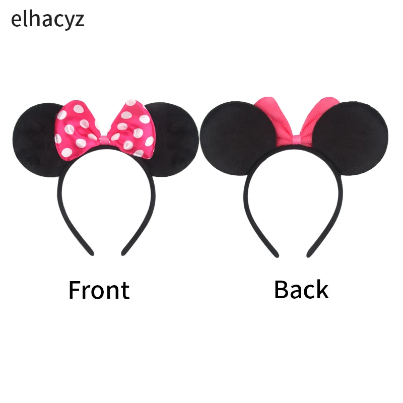 Adult Kids Mouse Ears Headband Girls Birthday Party Sequin Dot Bows Accessories Children's Headwear Party Hair Band