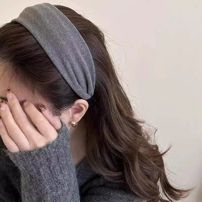 Vintage Solid Soft Cotton Hairband Women Girls Leopard Print Headband Sweet Hair Hoop Elastic Hair Band Fashion Hair Accessories