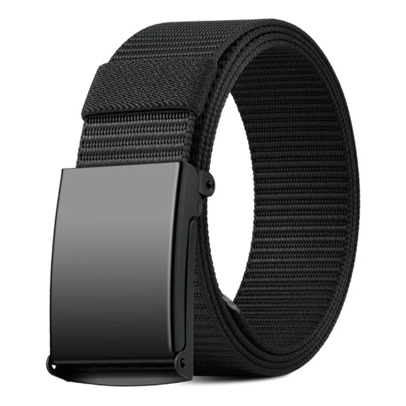 Men Female Belts Military Nylon Adjustable Belt Men Outdoor Travel Tactical Waist Belt with Plastic Buckle for Pants