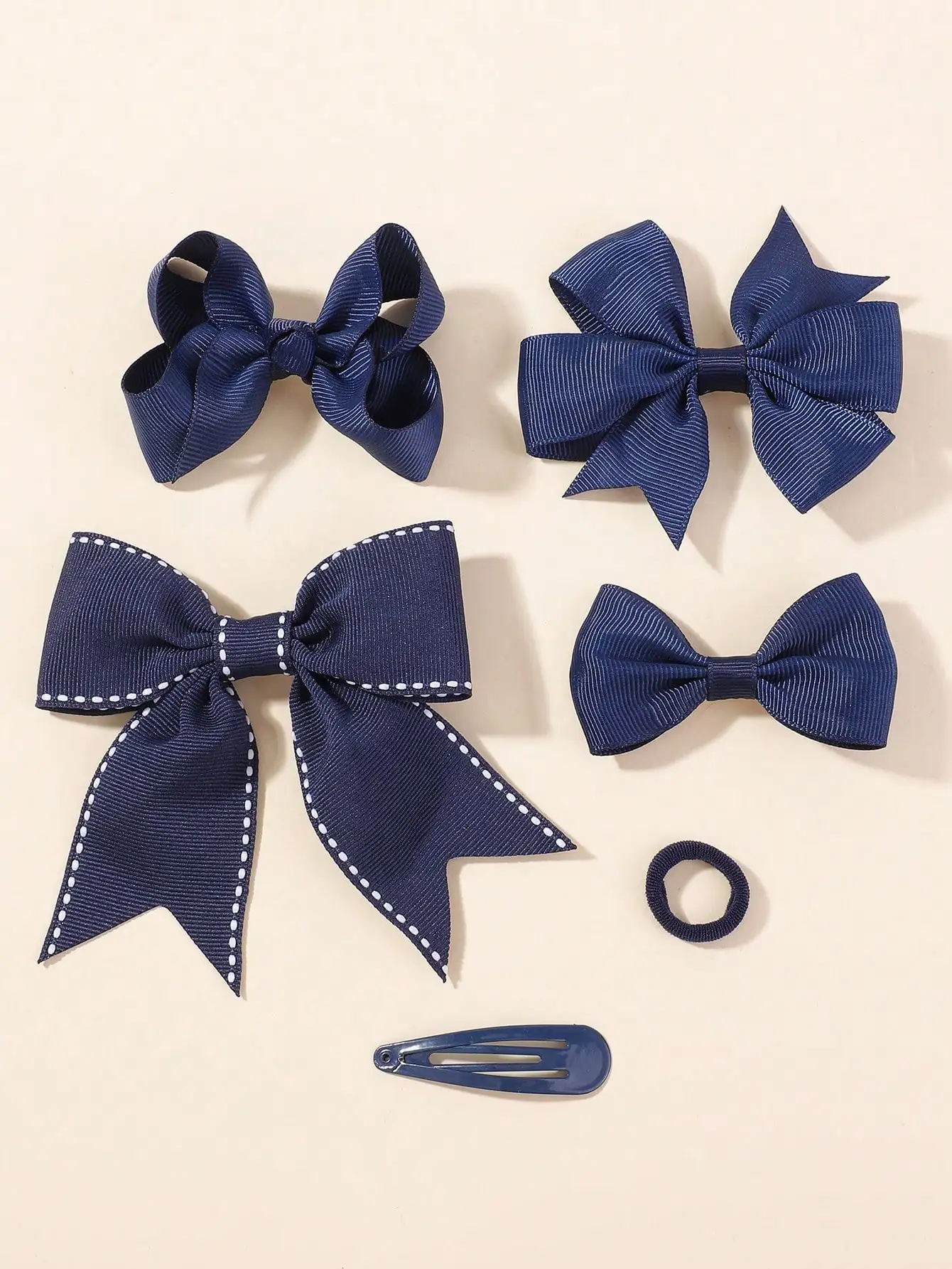 34Pcs/Set New Fashion Layered Hairbands Ribbon Bows Headband Hair Clips BB Clips Hair Ties Handmade Hair Accessories Girls
