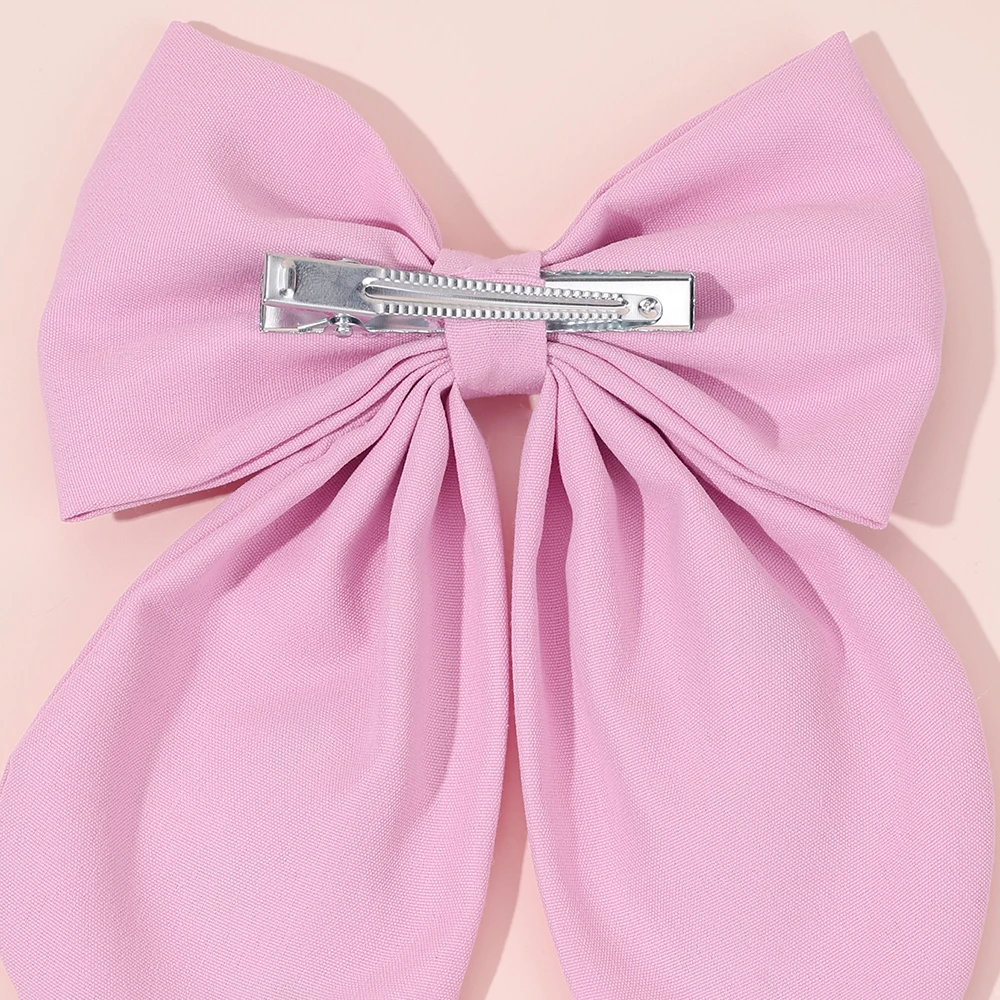 Flower Bow Hair Clips Sweet Pink Bee Floral Handmade Embroidery Bownot Barrette For Girls Children Daliy Heawear Accessories