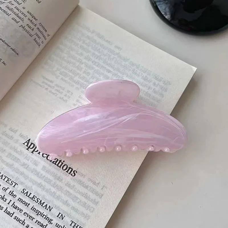 1pc Water-ink Texture High-end Feeling Ponytail Claw Clip Back of Head Clip for Women Large Size for Thick Hair Shark Clip