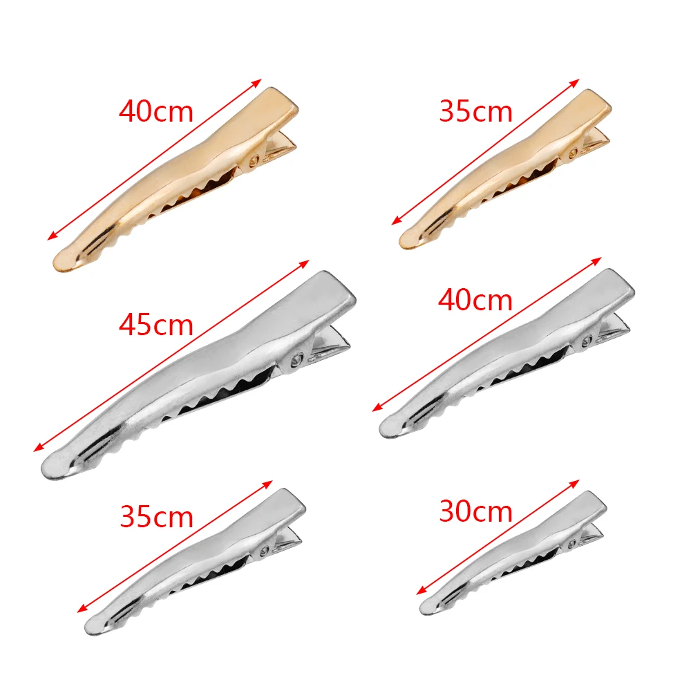 10pcs Metal Alligator Hair Clip With Teeth Nonslip Hairdressing Styling Accessories DIY Broken Hair Clip Edge Clip Accessories