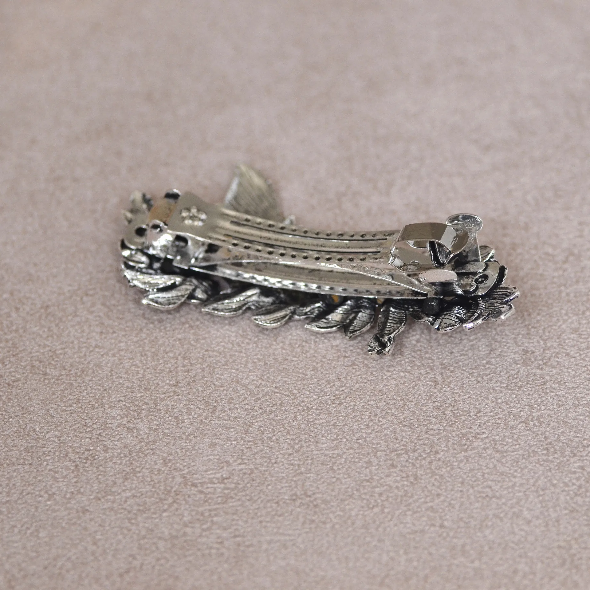 Viking hair clip, French hair clip, Gothic witch spring clip accessory, butterfly, bat, animal headwear, women's hair accessory