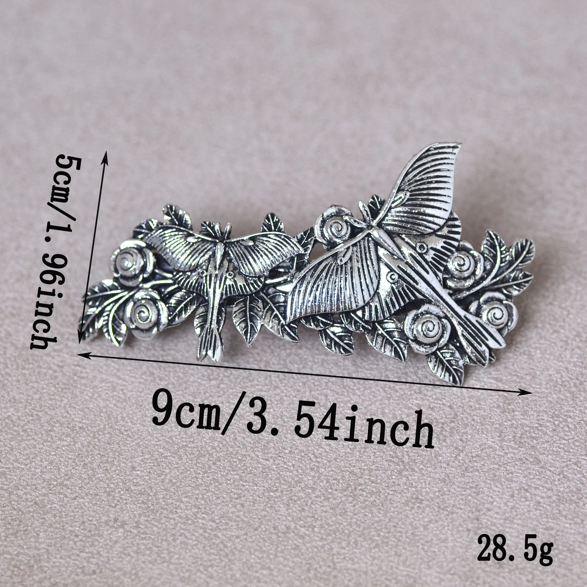 Viking hair clip, French hair clip, Gothic witch spring clip accessory, butterfly, bat, animal headwear, women's hair accessory