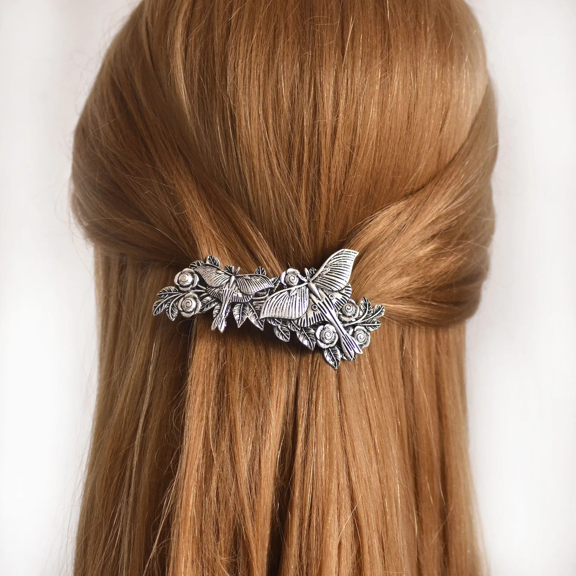 Viking hair clip, French hair clip, Gothic witch spring clip accessory, butterfly, bat, animal headwear, women's hair accessory