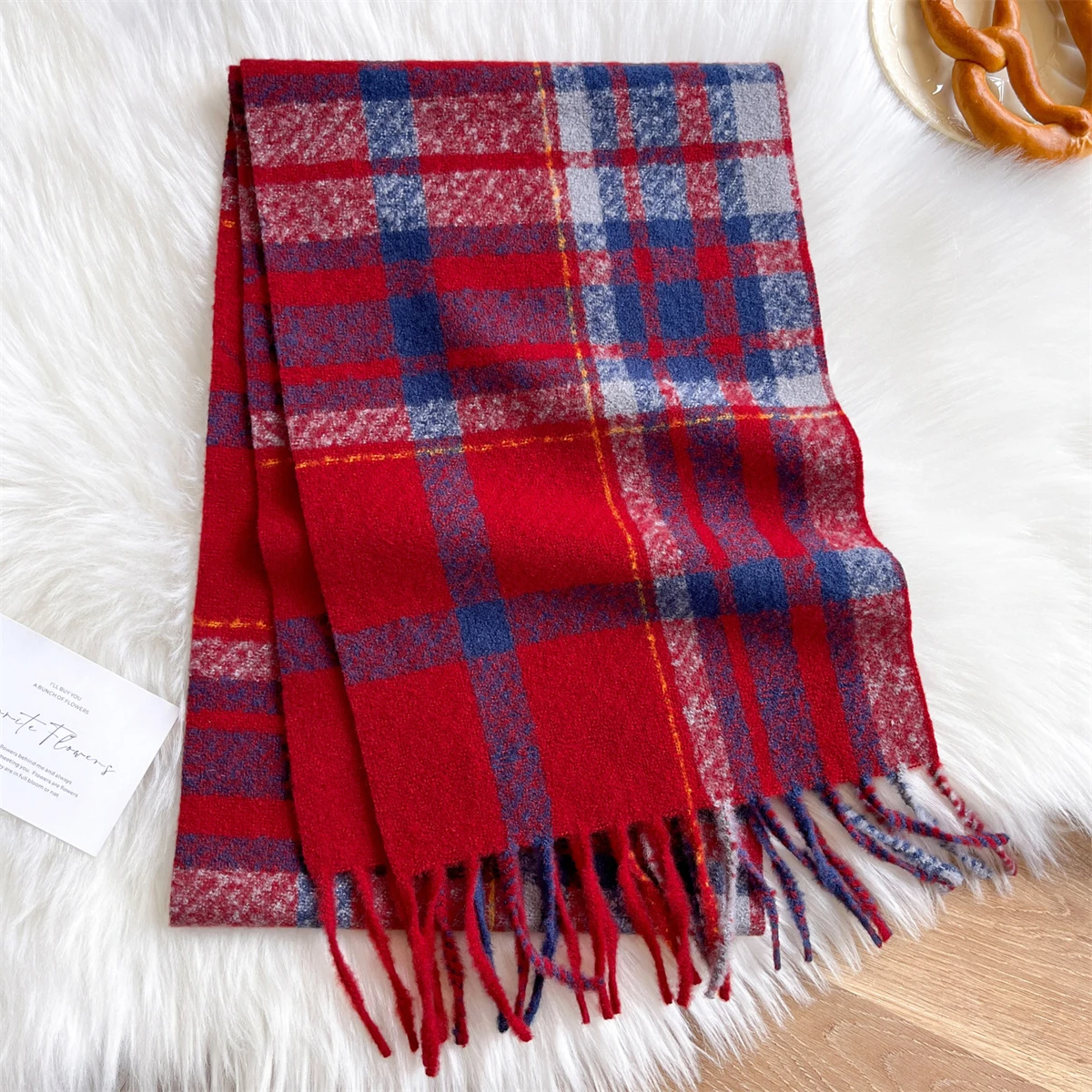 New Embossed Cashmere Women's Winter Scarf Warm Chunky Shawl Luxury Designer Tassels Pashmina Bufanda Lady Wrap Man Scarves