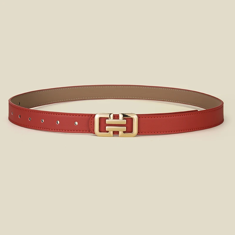 1-3pcs Simple Retro Color PU Belt Paired With Women's Dress Wide-leg Pants Belt Fashionable Smooth Buckle Belt Design