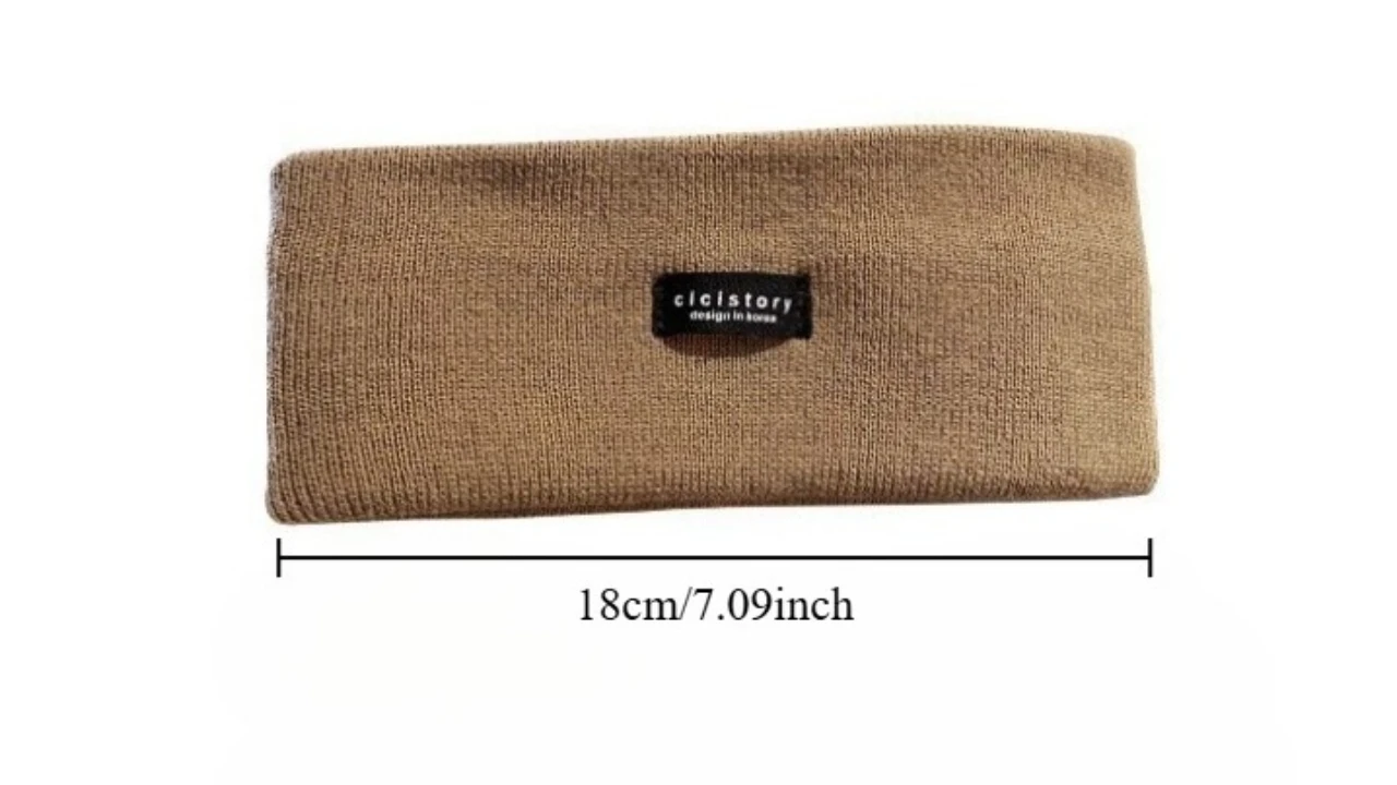 Women Winter Broadside Headband Solid Color Knitted Warm Headwrap Girls Punk Elastic Sports Hair Bands for Hair Accessories