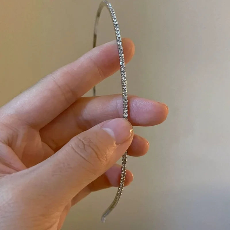 1PC Dazzling Shimmering Super Fairy Rhinestone Hair Hoop - A High-end Hair Accessory with Sparkling, Cool, Minimalist Style