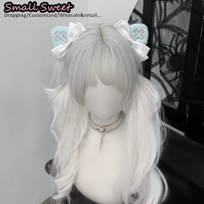 Y2K Girl Gothic Lolita Punk Hairpin Harajuku Women Diamond Cross Bow Cat Ear Hair Accessories Hair Clips Cute Hair Barrettes