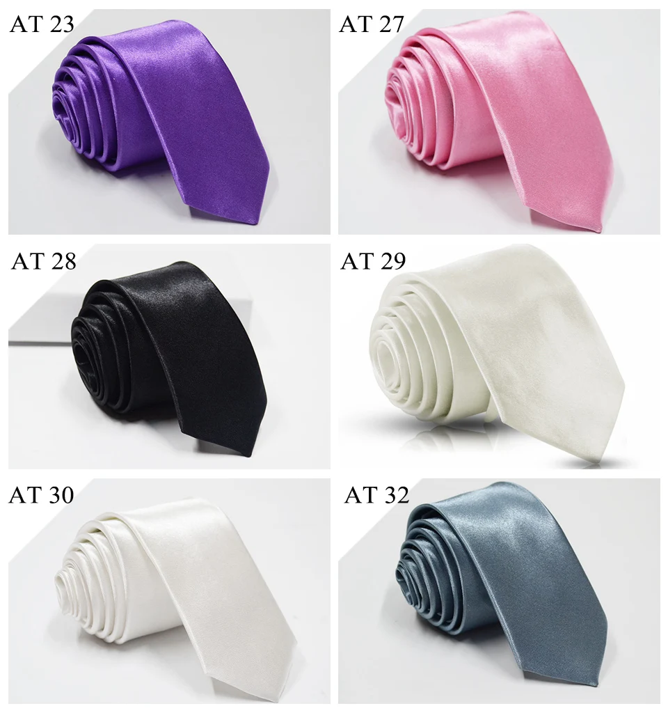 Slim Tie Men Satin Necktie 5cm Skinny Women Neck Tie Colorful Black White Pink Gold Necktie For Patry Wedding Accessories Gravat