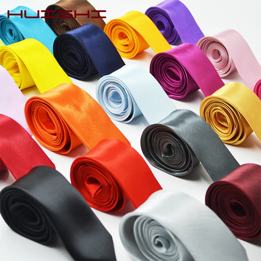Slim Tie Men Satin Necktie 5cm Skinny Women Neck Tie Colorful Black White Pink Gold Necktie For Patry Wedding Accessories Gravat