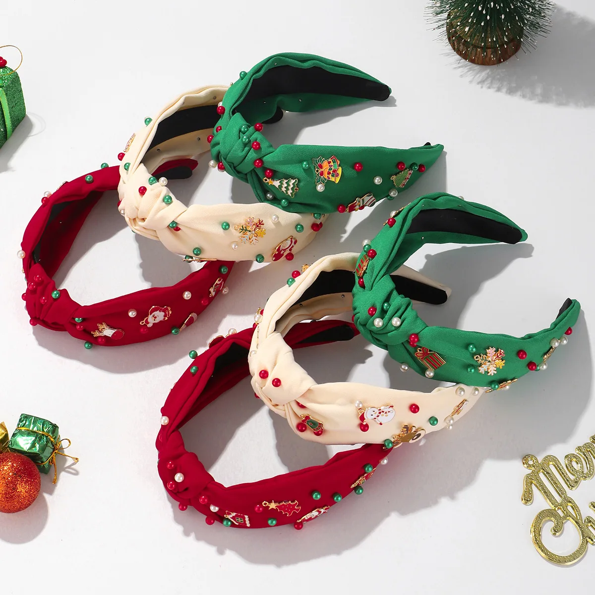 1pc Christmas Headband with Snowflake and Pearl, High Crown Retro Headband for Women, Wide Edge Hair Clip, Hair Accessory Headba