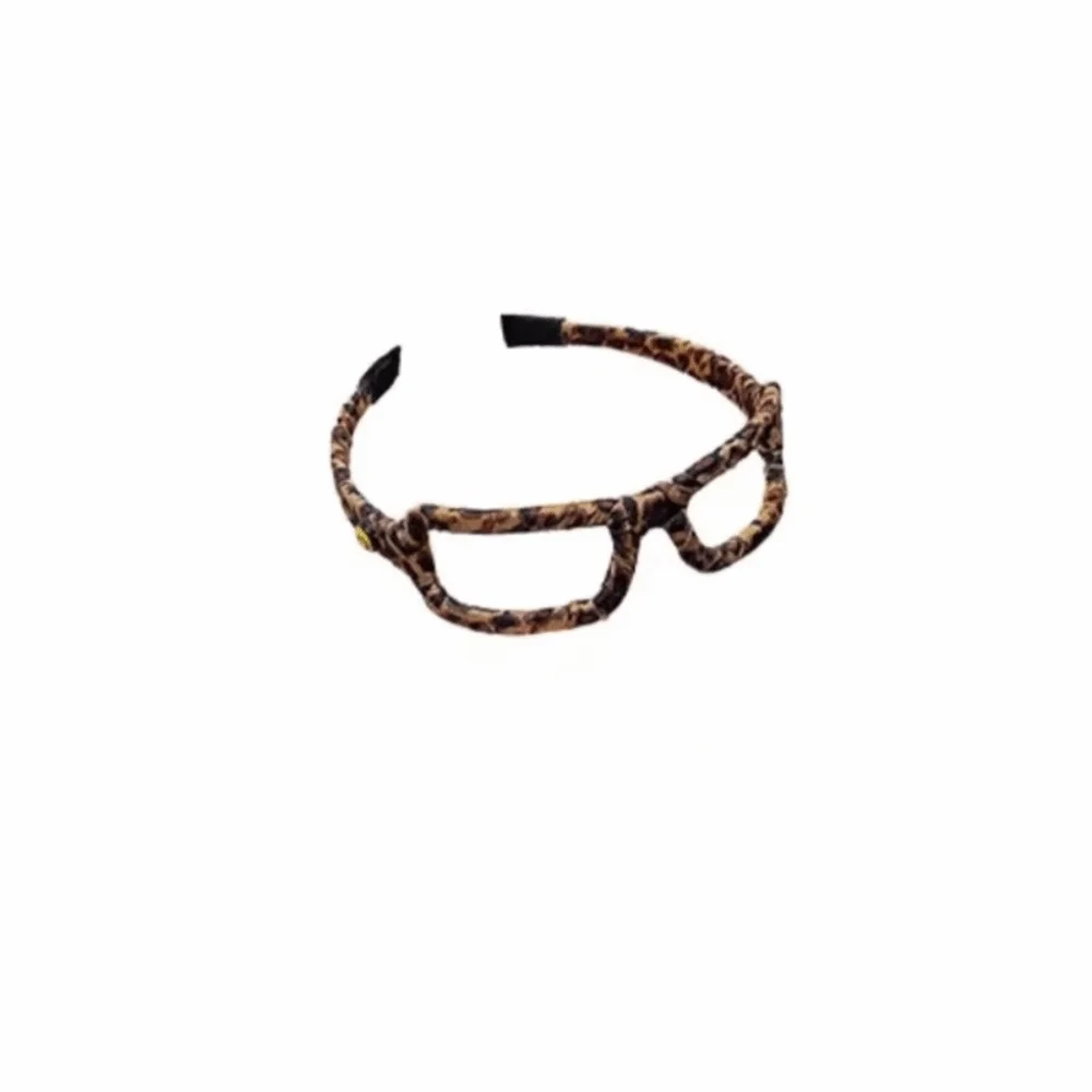 Styling Headdress Brown Headband Leopard Print 2in1 Glasses Headband Hairpin Eyeglass Frame Headdress Women