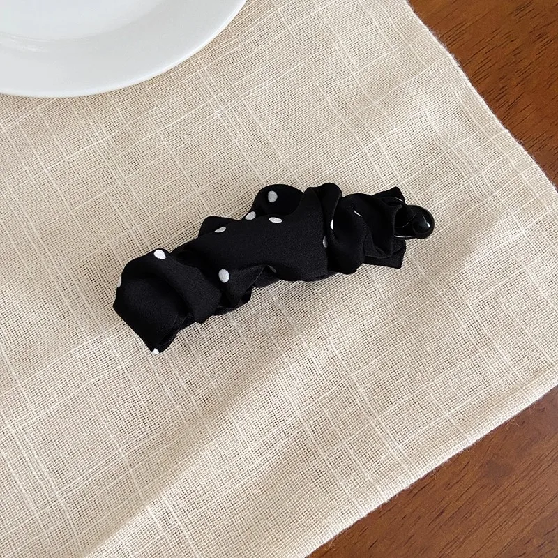 Vintage Leopard Print Dot Plaid Banana Hair Clip For Women Girls Sweet Hair Ornament Hairpin Barrette Fashion Hair Accessories