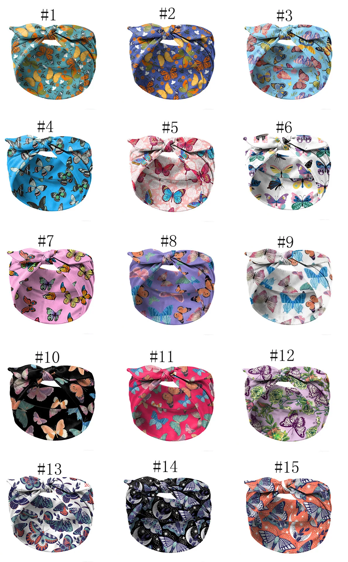 Widening Bohemian Style Printed Front Knot Rabbit Ear Elastic Headband