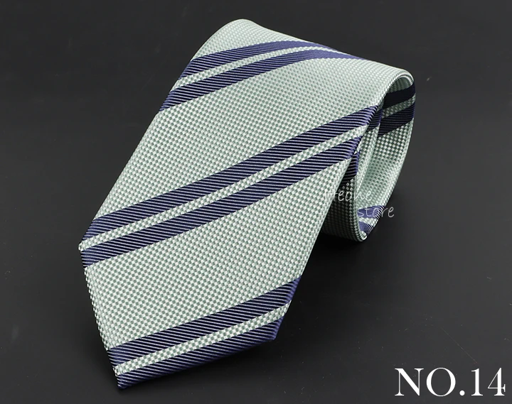 Luxury Business Men Tie Sage Green Orange Stripes Neckties Fit Wedding Party Office Group Holiday Party Daily Cravat Accessories
