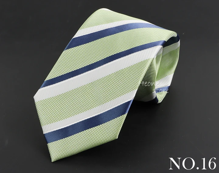 Luxury Business Men Tie Sage Green Orange Stripes Neckties Fit Wedding Party Office Group Holiday Party Daily Cravat Accessories