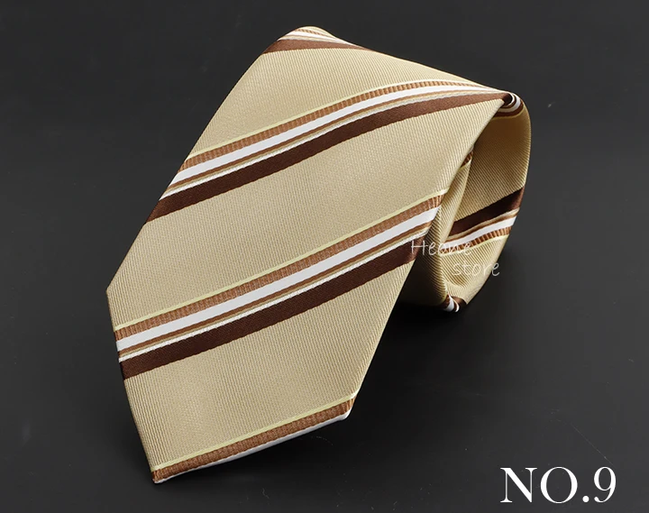 Luxury Business Men Tie Sage Green Orange Stripes Neckties Fit Wedding Party Office Group Holiday Party Daily Cravat Accessories
