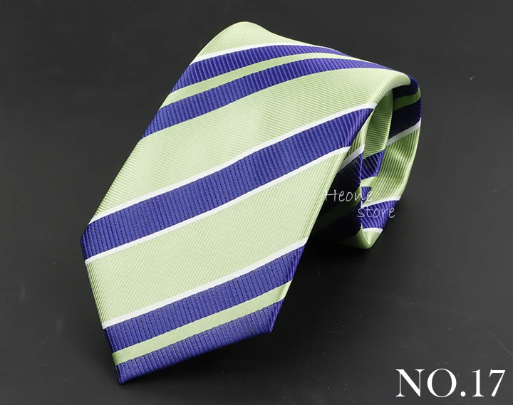 Luxury Business Men Tie Sage Green Orange Stripes Neckties Fit Wedding Party Office Group Holiday Party Daily Cravat Accessories