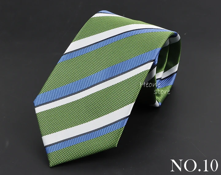 Luxury Business Men Tie Sage Green Orange Stripes Neckties Fit Wedding Party Office Group Holiday Party Daily Cravat Accessories