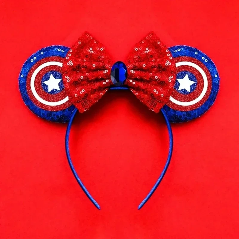 Disney Mickey Mouse Ears Marvel Spiderman Headbands for Kids Girls The Avengers Hairbands Adult Men Women Hair Accessories Gifts