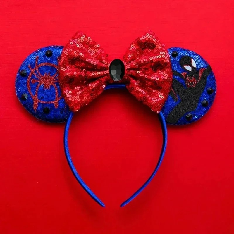 Disney Mickey Mouse Ears Marvel Spiderman Headbands for Kids Girls The Avengers Hairbands Adult Men Women Hair Accessories Gifts