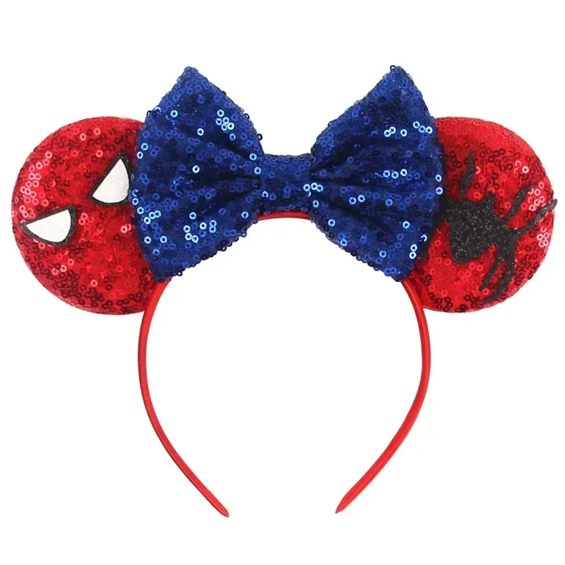 Disney Mickey Mouse Ears Marvel Spiderman Headbands for Kids Girls The Avengers Hairbands Adult Men Women Hair Accessories Gifts