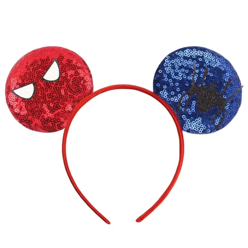 Disney Mickey Mouse Ears Marvel Spiderman Headbands for Kids Girls The Avengers Hairbands Adult Men Women Hair Accessories Gifts