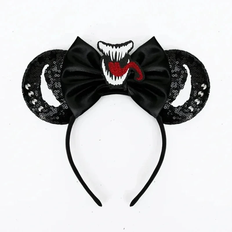 Disney Mickey Mouse Ears Marvel Spiderman Headbands for Kids Girls The Avengers Hairbands Adult Men Women Hair Accessories Gifts