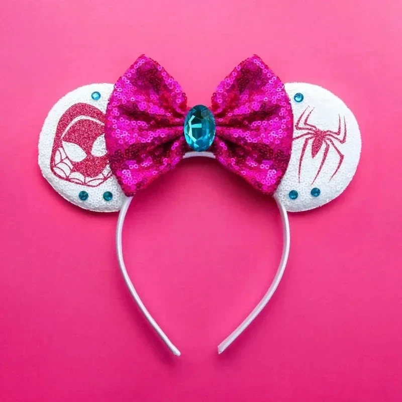 Disney Mickey Mouse Ears Marvel Spiderman Headbands for Kids Girls The Avengers Hairbands Adult Men Women Hair Accessories Gifts