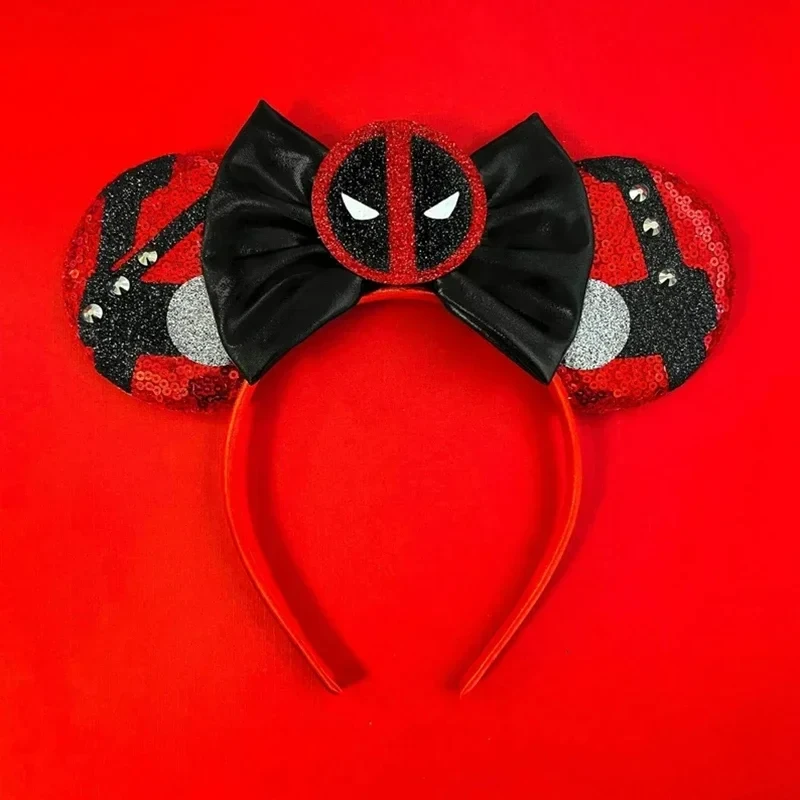 Disney Mickey Mouse Ears Marvel Spiderman Headbands for Kids Girls The Avengers Hairbands Adult Men Women Hair Accessories Gifts