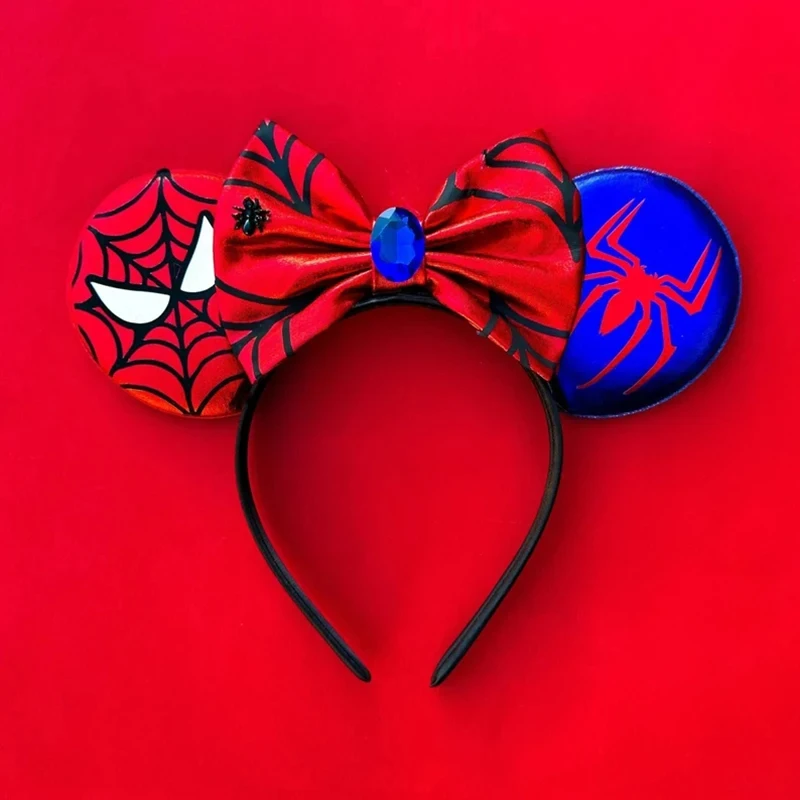 Disney Mickey Mouse Ears Marvel Spiderman Headbands for Kids Girls The Avengers Hairbands Adult Men Women Hair Accessories Gifts