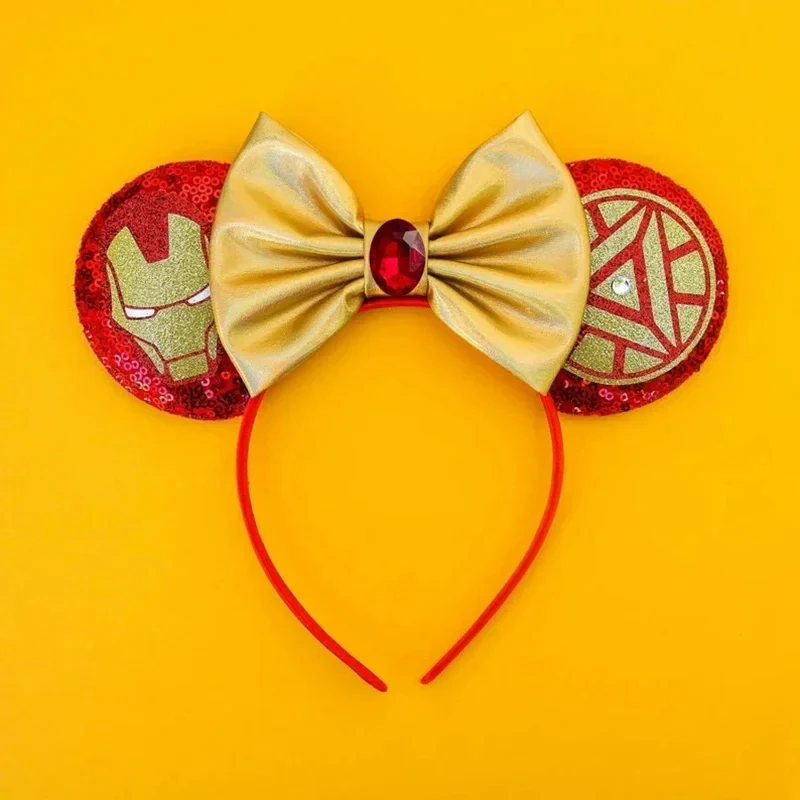 Disney Mickey Mouse Ears Marvel Spiderman Headbands for Kids Girls The Avengers Hairbands Adult Men Women Hair Accessories Gifts