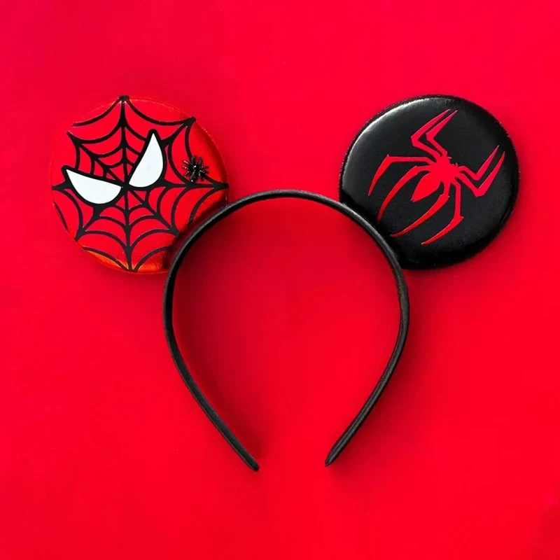 Disney Mickey Mouse Ears Marvel Spiderman Headbands for Kids Girls The Avengers Hairbands Adult Men Women Hair Accessories Gifts