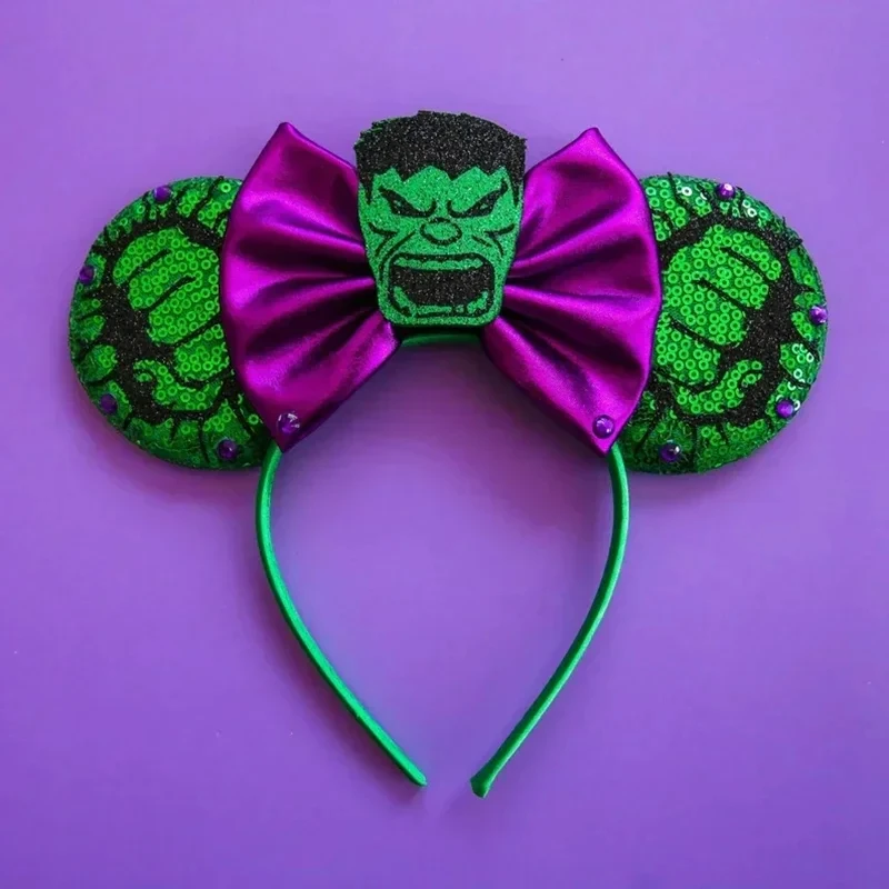 Disney Mickey Mouse Ears Marvel Spiderman Headbands for Kids Girls The Avengers Hairbands Adult Men Women Hair Accessories Gifts